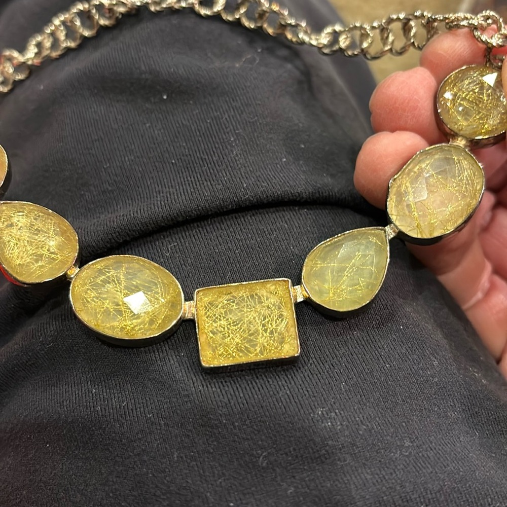 Green stone necklace